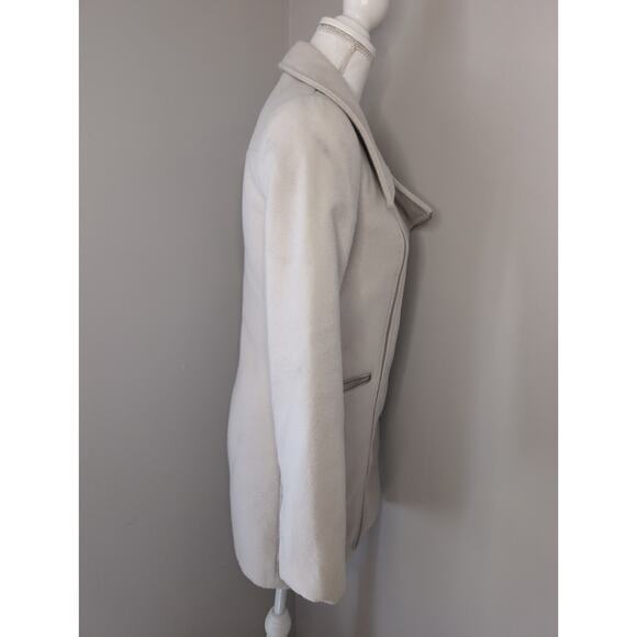 Farm Rio Brazil exclusive basic minimalist ivory cream zipper coat S - Picture 4 of 11
